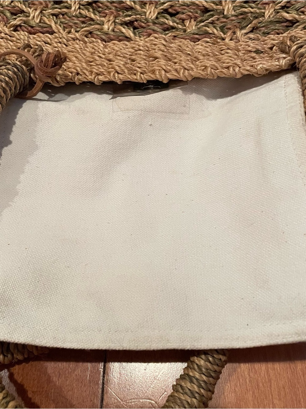 Nine West Natural Brown Woven Seagrass Tote - Picture 11 of 15